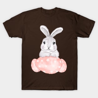 Bunny Eggs Pink Watercolor T-Shirt